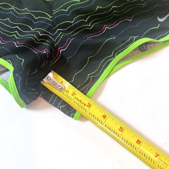 Nike Dri Fit Crew Running Short Black and Green Size Medium - Picture 8 of 12